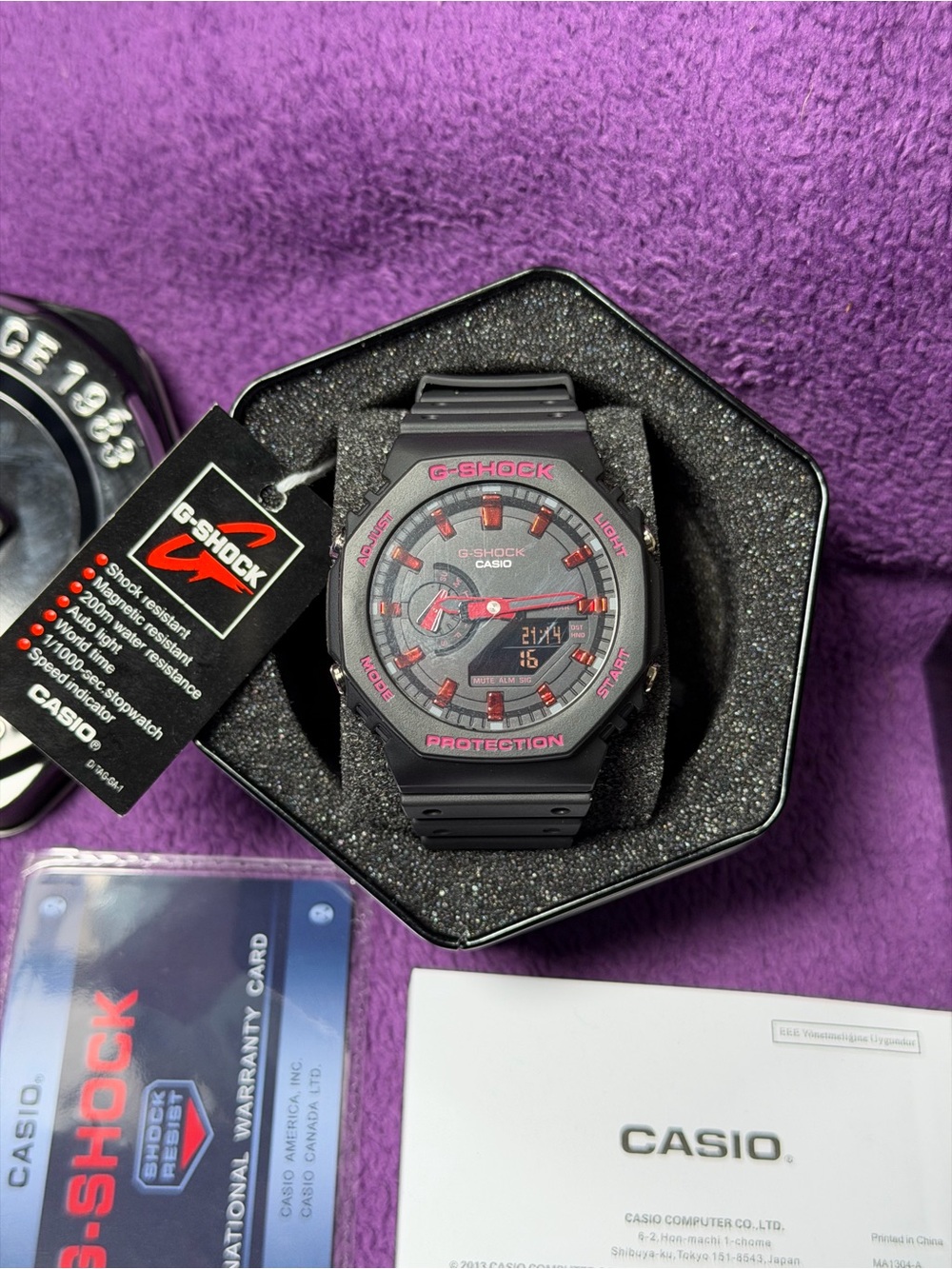 Casio G-Shock Black with Pink Accents